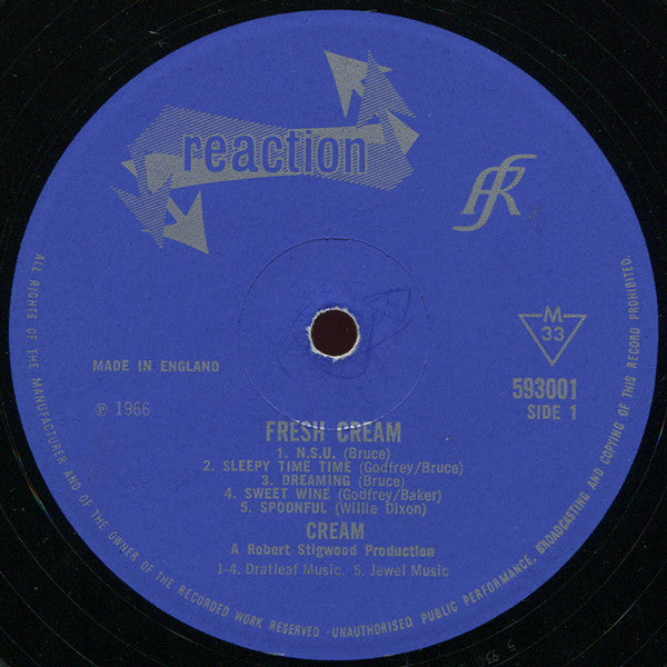 Cream (2) : Fresh Cream (LP, Album, Mono)