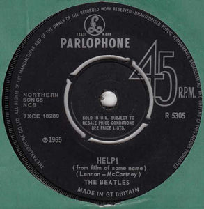 The Beatles : Help! (7", Mono)