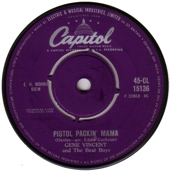 Gene Vincent And The Beat Boys (7) : Pistol Packin' Mama (7", Single)