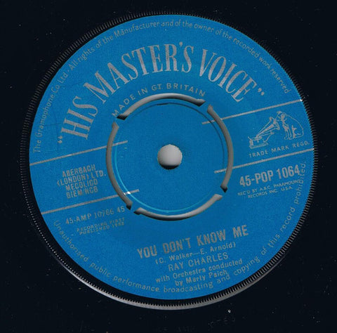 Ray Charles : You Don't Know Me (7", Single)