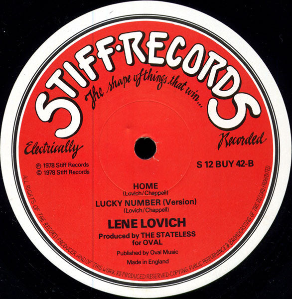 Lene Lovich : Lucky Number (12", Single)