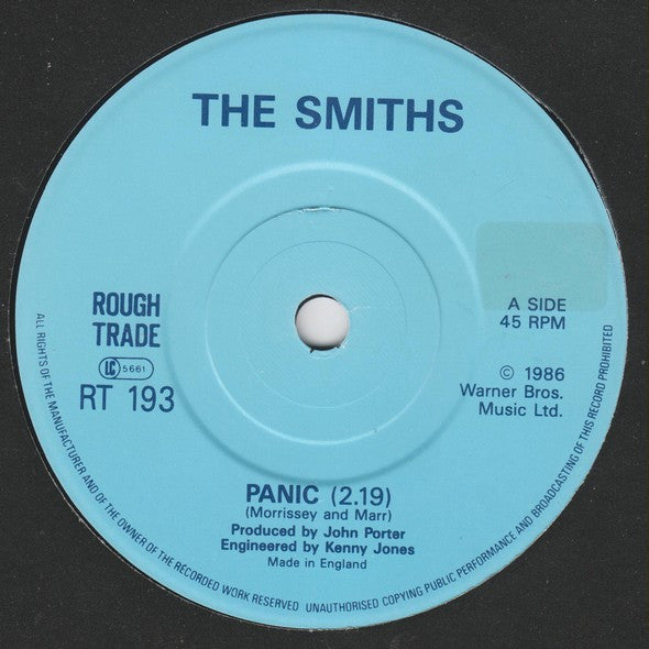 The Smiths : Panic (7", Single, Sol)