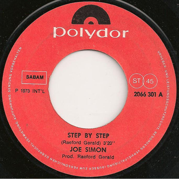 Joe Simon : Step By Step (7", Single)