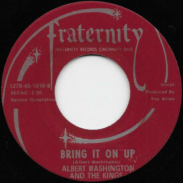 Albert Washington And The Kings : Woman Love / Bring It On Up (7")