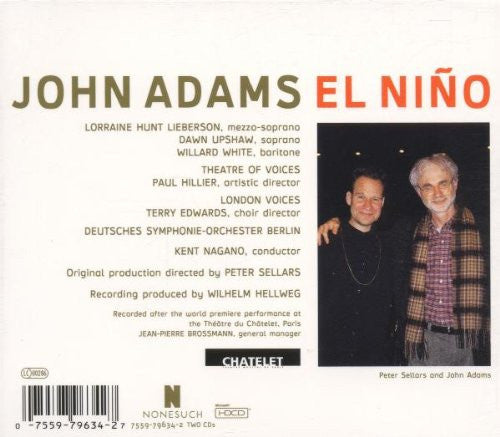 John Adams - Lorraine Hunt Lieberson, Dawn Upshaw, Willard White, Kent Nagano : El Niño (2xHDCD)