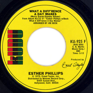 Esther Phillips : What A Diff'rence A Day Makes (7", Single, Styrene, Pit)