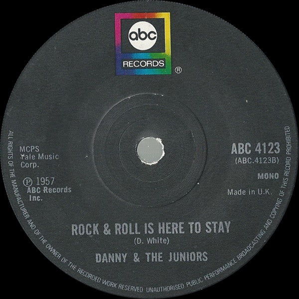 Danny & The Juniors : At The Hop (7", Mono, Bla)