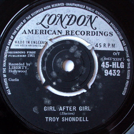 Troy Shondell : This Time (7", Single)