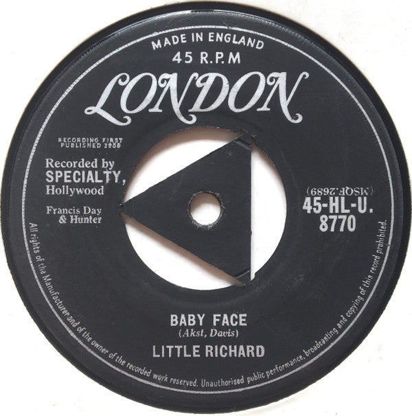 Little Richard : Baby Face (7", Single)