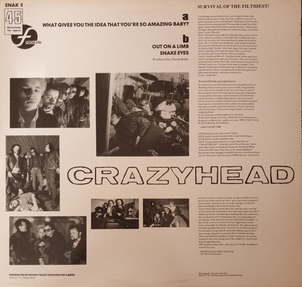 Crazyhead : What Gives You The Idea That You're So Amazing Baby? (12")