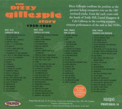 Dizzy Gillespie : The Dizzy Gillespie Story 1939-1950 (4xCD, Comp + Box)