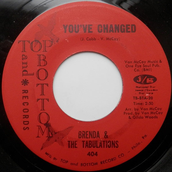 Brenda & The Tabulations : Don't Make Me Over / You've Changed (7")