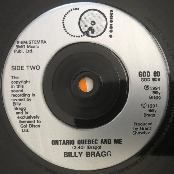 Billy Bragg : You Woke Up My Neighbourhood (7", Sil)