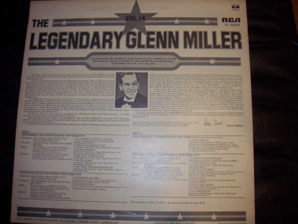 Glenn Miller And His Orchestra : The Legendary Glenn Miller Vol.14 (LP, Comp, Mono)