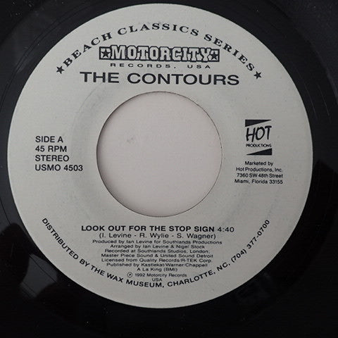 The Contours : Look Out For The Stop Sign / Gonna Win You Back (7", Single)