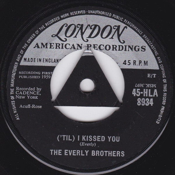 Everly Brothers : ('Til) I Kissed You (7", Tri)