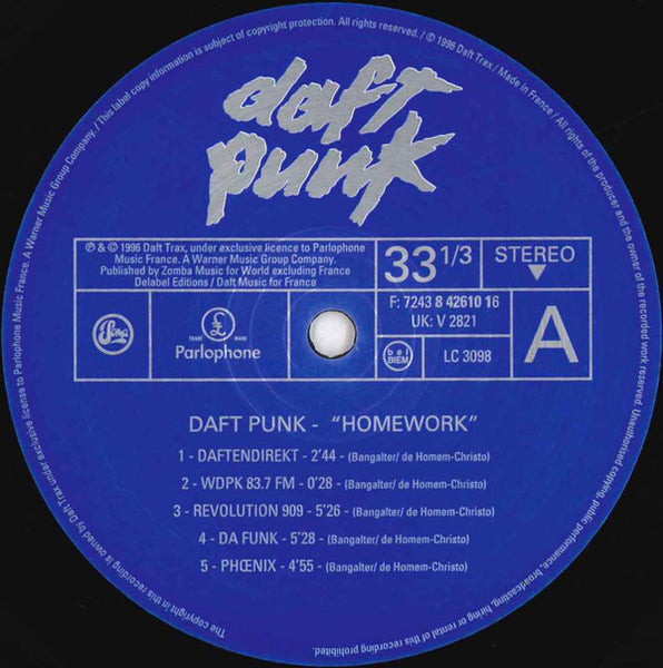 Daft Punk : Homework (2xLP, Album, RE, RP)