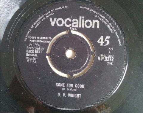 O.V. Wright : Gone For Good / How Long Baby (7")