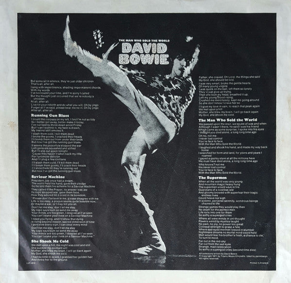 David Bowie : The Man Who Sold The World (LP, Album, RE, Dyn)