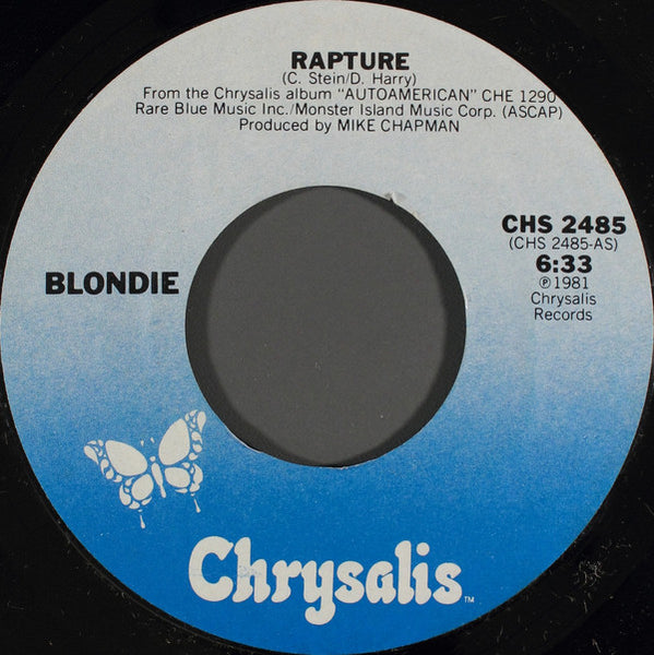 Blondie : Rapture (7", Single, Styrene, Pit)