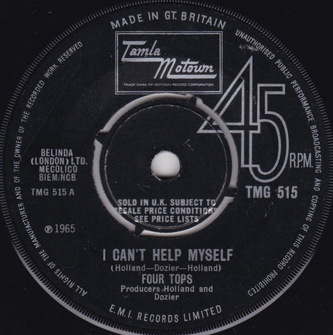 Four Tops : I Can't Help Myself (7", Single, 4-P)