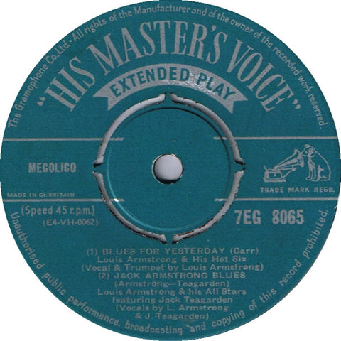 Louis Armstrong : Fifty-Fifty Blues (7", EP)