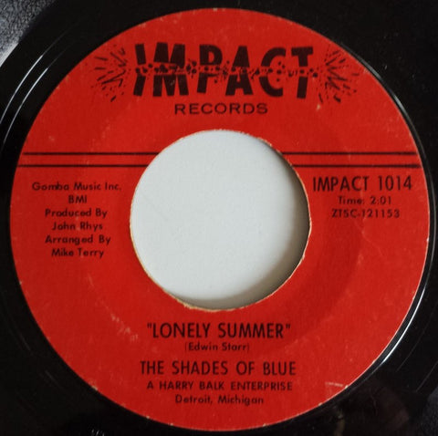 Shades Of Blue (3) : Lonely Summer (7", Single, Styrene)