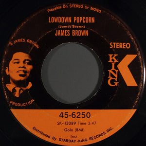 James Brown : Lowdown Popcorn (7", Single, Ind)