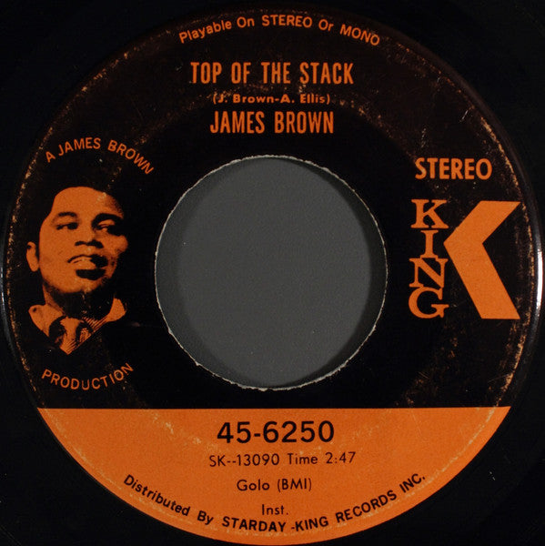 James Brown : Lowdown Popcorn (7", Single, Ind)