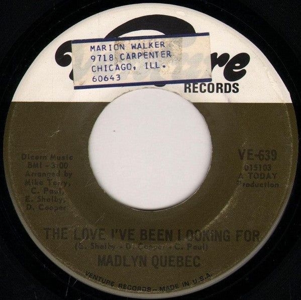 Madelyn Quebec : Better Than My Best / The Love I've Been Looking For (7", Single)