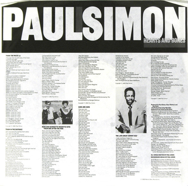 Paul Simon : Hearts And Bones (LP, Album)