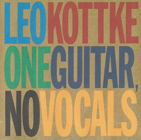 Leo Kottke : One Guitar, No Vocals (CD, Album)