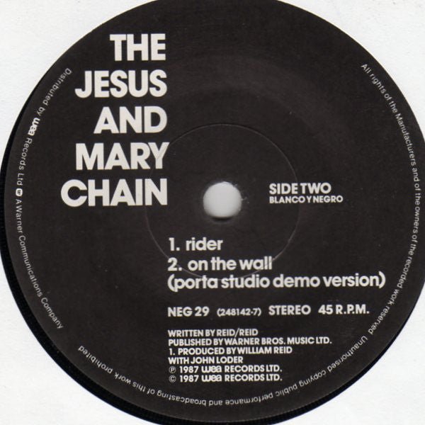 The Jesus And Mary Chain : Darklands (7", Single, Gat)