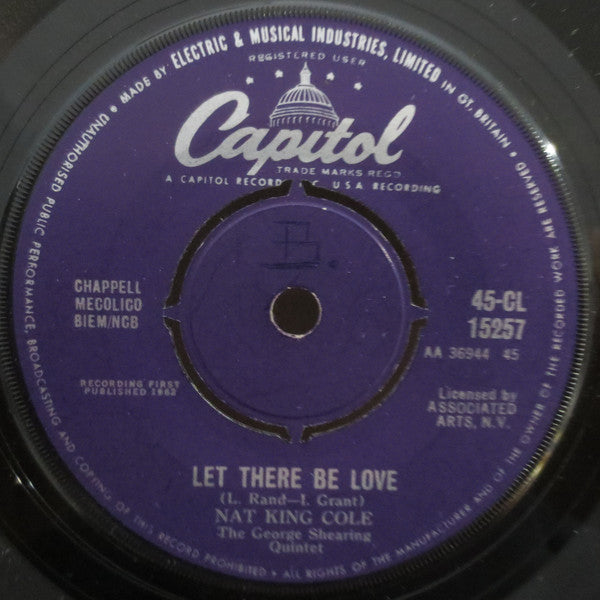 Nat King Cole, The George Shearing Quintet : Let There Be Love / I'm Lost (7", Single)