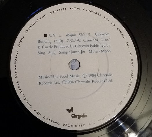 Ultravox : Dancing With Tears In My Eyes (7", Single, Pap)