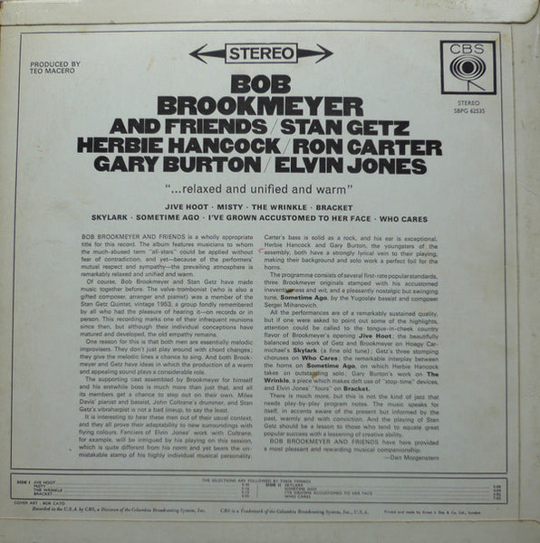 Bob Brookmeyer : Bob Brookmeyer And Friends (LP, Album)