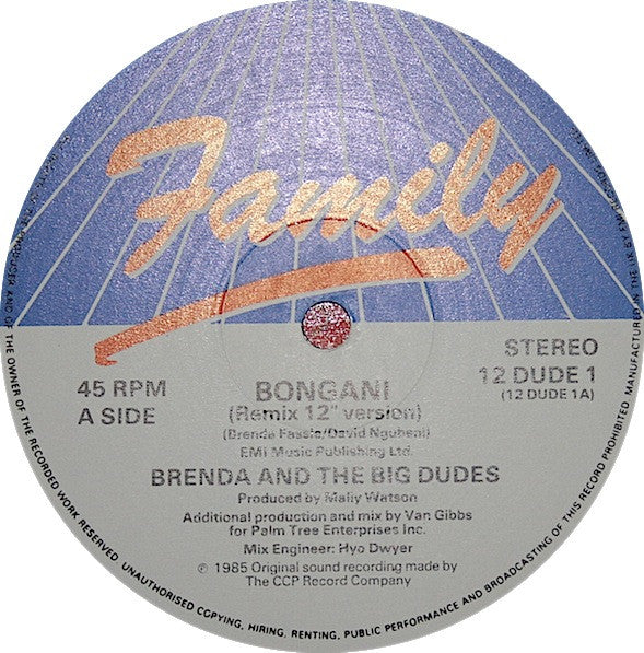 Brenda & The Big Dudes : Bongani (12")