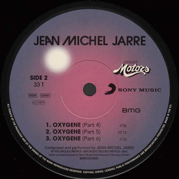 Jean-Michel Jarre : Oxygene (LP, Album, RE, RM, 180)