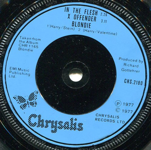 Blondie : Rip Her To Shreads (7", Single, Blu)