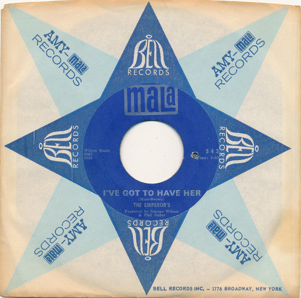 The Emperors (4) : Karate / I've Got To Have Her (7")