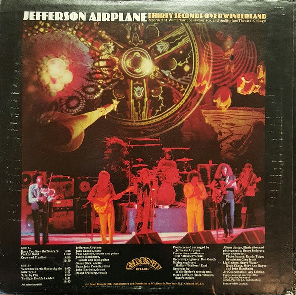 Jefferson Airplane : Thirty Seconds Over Winterland (LP, Album, Hol)