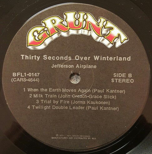 Jefferson Airplane : Thirty Seconds Over Winterland (LP, Album, Hol)