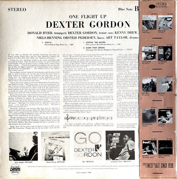 Dexter Gordon : One Flight Up (LP, Album, RE, RM, DMM)