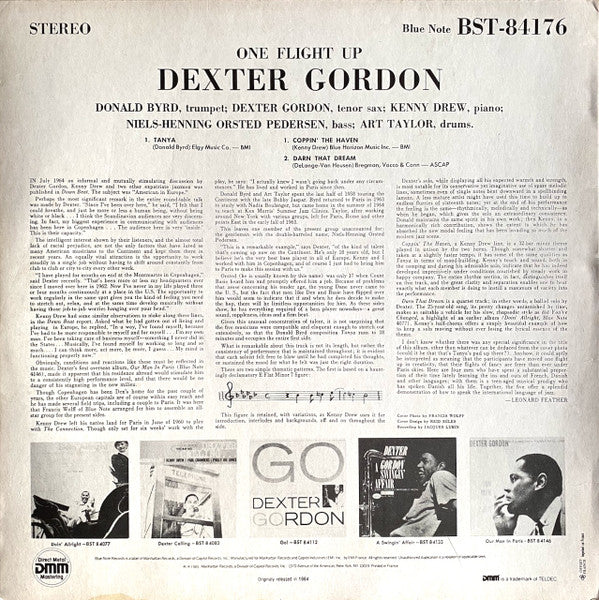 Dexter Gordon : One Flight Up (LP, Album, RE, RM, DMM)