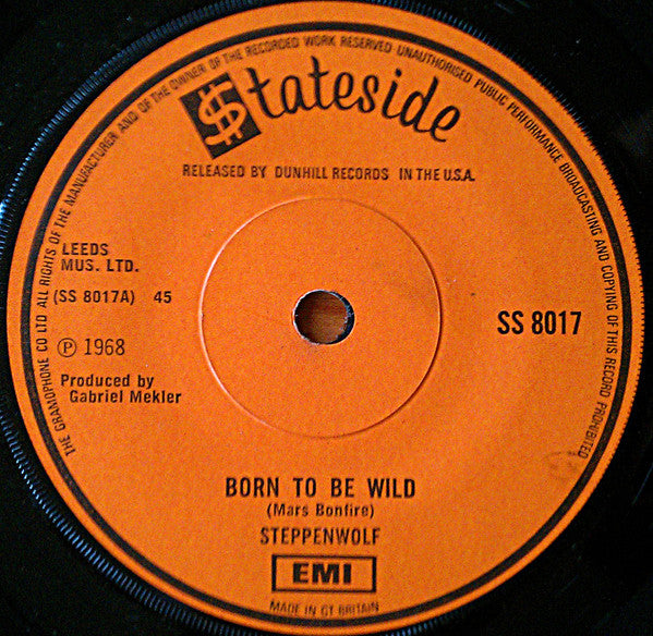 Steppenwolf : Born To Be Wild / Everybody's Next One (7", Single, RE, Ora)