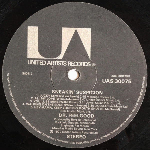 Dr. Feelgood : Sneakin' Suspicion (LP, Album)