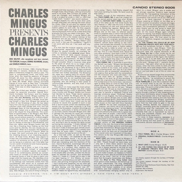 Charles Mingus : Presents Charles Mingus (LP, Album, RE)