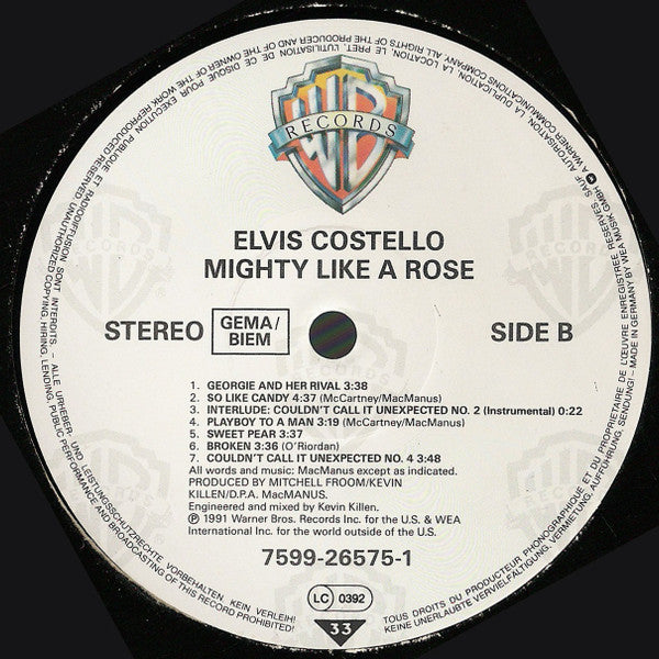 Elvis Costello : Mighty Like A Rose (LP, Album)