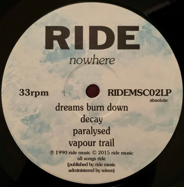 Ride : Nowhere (LP, Album, RE)