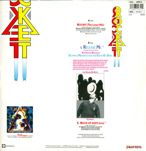 Def Leppard : Rocket (Lunar Mix) (12")